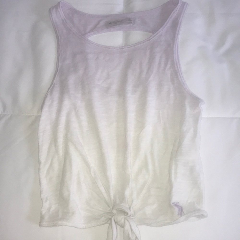 Abercrombie light purple to white ombré shirt.